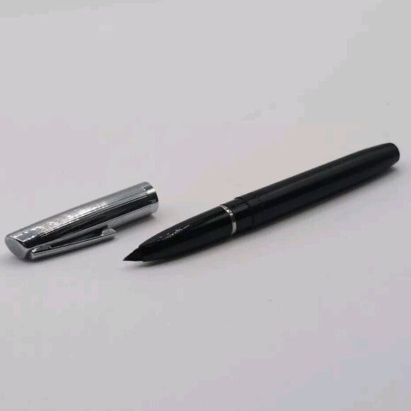 SHEAFFERS Vintage 1950's Chrome Top Fountain Pen Made In USA - Picture 1 of 6